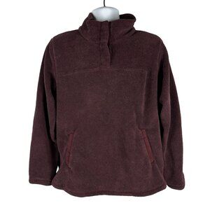T/S Womens Size Large Bordeaux Fleece Pullover